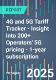 4G and 5G Tariff Tracker - Insight into 200+ Operators' 5G pricing - 1-year subscription- Product Image