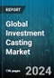 Global Investment Casting Market by Process Type (Sodium Silicate Process, Tetraethyl Orthosilicate (Silica Sol Process)), Material (Aluminum, Steel, Superalloys), Application - Forecast 2024-2030 - Product Image