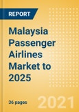 Malaysia Passenger Airlines Market to 2025 - Market Segments Sizing and Revenue Analytics- Product Image