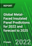 Global Metal-Faced Insulated Panel Predictions for 2022 and forecast to 2025- Product Image