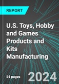 U.S. Toys, Hobby and Games Products and Kits (Including Electronic Games) Manufacturing: Analytics, Extensive Financial Benchmarks, Metrics and Revenue Forecasts to 2030- Product Image