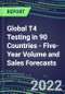 2022-2026 Global T4 Testing in 90 Countries - Five-Year Volume and Sales Forecasts, Supplier Sales and Shares, Competitive Analysis, Diagnostic Assays and Instrumentation - Product Thumbnail Image