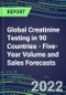 2022-2026 Global Creatinine Testing in 90 Countries - Five-Year Volume and Sales Forecasts, Supplier Sales and Shares, Competitive Analysis, Diagnostic Assays and Instrumentation - Product Thumbnail Image
