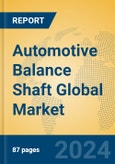 Automotive Balance Shaft Global Market Insights 2024, Analysis and Forecast to 2029, by Manufacturers, Regions, Technology, Application- Product Image