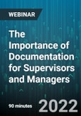 The Importance Of Documentation For Supervisors And Managers - Webinar (Recorded)- Product Image