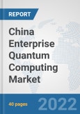 China Enterprise Quantum Computing Market: Prospects, Trends Analysis, Market Size and Forecasts up to 2027- Product Image