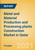 Metal and Material Production and Processing plants Construction Market in Qatar - Market Size and Forecasts to 2025 (including New Construction, Repair and Maintenance, Refurbishment and Demolition and Materials, Equipment and Services costs)- Product Image