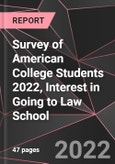 Survey of American College Students 2022, Interest in Going to Law School- Product Image