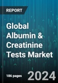 Global Albumin & Creatinine Tests Market by Product (Analyzers, Cartridges, Dipsticks & Kits), Type (Blood & Serum Creatinine Tests, Urine Tests), End User - Forecast 2024-2030- Product Image