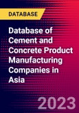 Database of Cement and Concrete Product Manufacturing Companies in Asia- Product Image