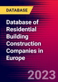 Database of Residential Building Construction Companies in Europe- Product Image
