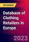 Database of Clothing Retailers in Europe - Product Image