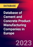 Database of Cement and Concrete Product Manufacturing Companies in Europe- Product Image