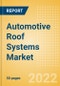 Automotive Roof Systems Market and Trend Analysis by Technology, Key Companies and Forecast, 2021-2036 - Product Image