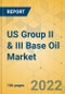 US Group II & III Base Oil Market - Industry Outlook and Forecast 2022-2027 - Product Thumbnail Image