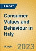 Consumer Values and Behaviour in Italy- Product Image