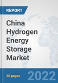 China Hydrogen Energy Storage Market: Prospects, Trends Analysis, Market Size and Forecasts up to 2028- Product Image