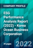 ESG Performance Analysis Report (2022) - Korea Ocean Business Corporation- Product Image