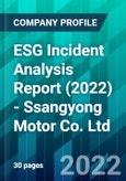 ESG Incident Analysis Report (2022) - Ssangyong Motor Co. Ltd.- Product Image