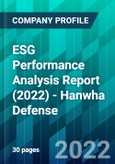 ESG Performance Analysis Report (2022) - Hanwha Defense- Product Image