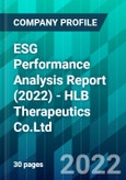 ESG Performance Analysis Report (2022) - HLB Therapeutics Co.Ltd.- Product Image