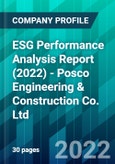 ESG Performance Analysis Report (2022) - Posco Engineering & Construction Co. Ltd.- Product Image