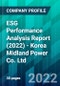 ESG Performance Analysis Report (2022) - Korea Midland Power Co. Ltd. - Product Thumbnail Image