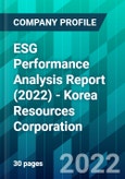 ESG Performance Analysis Report (2022) - Korea Resources Corporation- Product Image