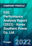 ESG Performance Analysis Report (2022) - Korea Southern Power Co. Ltd.- Product Image