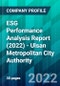 ESG Performance Analysis Report (2022) - Ulsan Metropolitan City Authority - Product Thumbnail Image