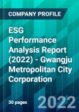 ESG Performance Analysis Report (2022) - Gwangju Metropolitan City Corporation- Product Image