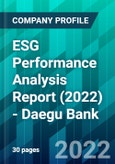 ESG Performance Analysis Report (2022) - Daegu Bank- Product Image