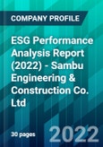 ESG Performance Analysis Report (2022) - Sambu Engineering & Construction Co. Ltd.- Product Image