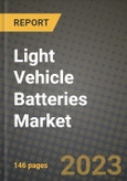 Light Vehicle Batteries Market Outlook Report - Industry Size, Trends, Insights, Market Share, Competition, Opportunities, and Growth Forecasts by Segments, 2022 to 2030- Product Image