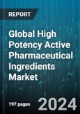 Global High Potency Active Pharmaceutical Ingredients Market by Synthesis (Biotech API, Synthetic API), Application (Glaucoma, Hormonal Imbalance, Oncology) - Forecast 2024-2030- Product Image