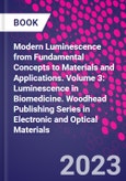 Modern Luminescence from Fundamental Concepts to Materials and Applications. Volume 3: Luminescence in Biomedicine. Woodhead Publishing Series in Electronic and Optical Materials- Product Image