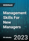 Management Skills For New Managers - Webinar (Recorded)- Product Image