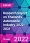 Research Report on Thailand's Automobile Industry, 2022-2031 - Product Thumbnail Image