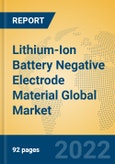 Lithium-Ion Battery Negative Electrode Material Global Market Insights 2022, Analysis and Forecast to 2027, by Manufacturers, Regions, Technology, Application, Product Type- Product Image