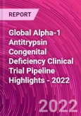 Global Alpha-1 Antitrypsin Congenital Deficiency Clinical Trial Pipeline Highlights - 2022- Product Image