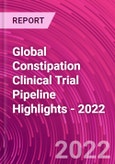 Global Constipation Clinical Trial Pipeline Highlights - 2022- Product Image