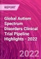 Global Autism Spectrum Disorders Clinical Trial Pipeline Highlights - 2022 - Product Image