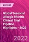 Global Seasonal Allergic Rhinitis Clinical Trial Pipeline Highlights - 2022 - Product Image