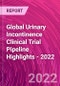 Global Urinary Incontinence Clinical Trial Pipeline Highlights - 2022 - Product Image
