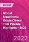 Global Myasthenia Gravis Clinical Trial Pipeline Highlights - 2022 - Product Image