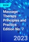 Massage Therapy. Principles and Practice. Edition No. 7 - Product Thumbnail Image