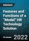 Features and Functions of a “Model” HR Technology Solution - Webinar (Recorded) - Product Image