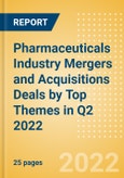 Pharmaceuticals Industry Mergers and Acquisitions Deals by Top Themes in Q2 2022 - Thematic Research- Product Image