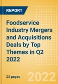 Foodservice Industry Mergers and Acquisitions Deals by Top Themes in Q2 2022 - Thematic Research- Product Image