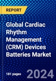 Global Cardiac Rhythm Management (CRM) Devices Batteries Market (2022-2027) by Battery Types, Product, and Geography, with Competitive Analysis, Impact of COVID-19, and Ansoff Analysis- Product Image